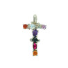 COLGANTE INICIAL COLORES "T" PLATA DE LEY