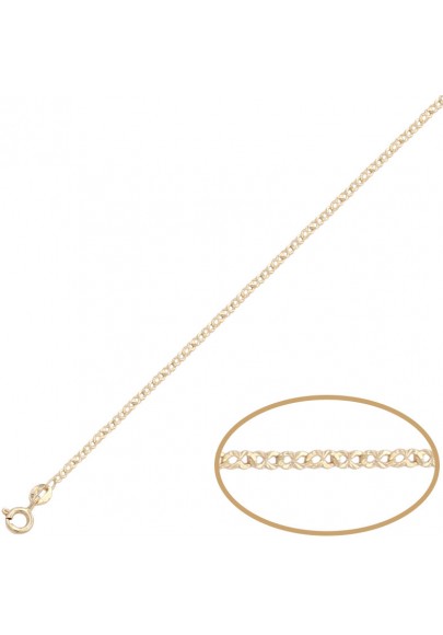 HOLLOW 18K GOLD INFINITY CHAIN