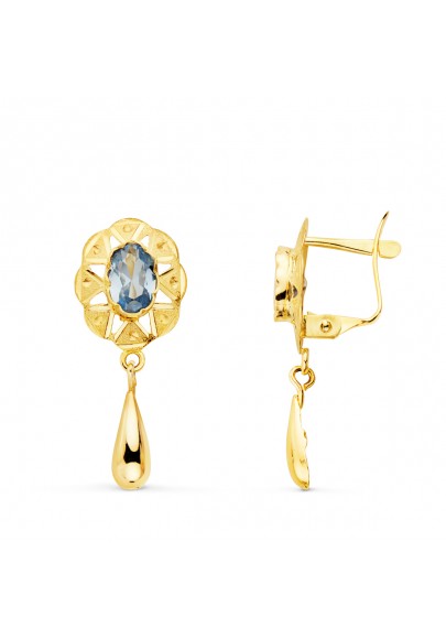 18K YELLOW GOLD CUBAN EARRINGS