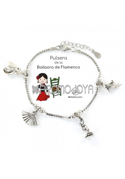 PULSERA DE LA BAILAORA DE FLAMENCO "ERES LO MÁS" PLATA DE LEY