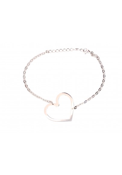 PULSERA CORAZÓN PLATA DE LEY