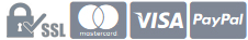 Pago seguro SSL, Mastercard, Visa y PayPal